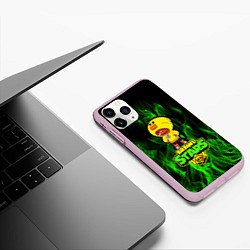 Чехол iPhone 11 Pro матовый Brawl Stars sally, цвет: 3D-розовый — фото 2