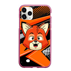 Чехол iPhone 11 Pro матовый Рыжая лисичка, цвет: 3D-малиновый