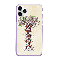 Чехол iPhone 11 Pro матовый Дерево жизни, цвет: 3D-светло-сиреневый