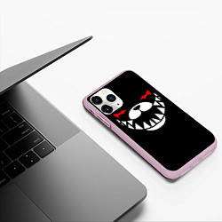 Чехол iPhone 11 Pro матовый MONOKUMA BLACK, цвет: 3D-розовый — фото 2