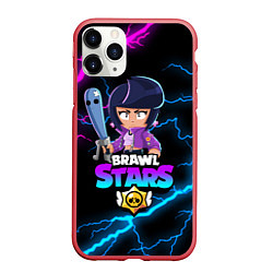 Чехол iPhone 11 Pro матовый BRAWL STARS BIBI, цвет: 3D-красный