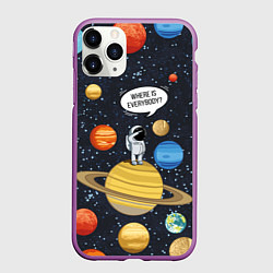 Чехол iPhone 11 Pro матовый Where is Everybody?, цвет: 3D-фиолетовый