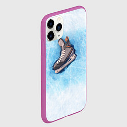 Чехол iPhone 11 Pro матовый Фмгурное катание, цвет: 3D-фиолетовый — фото 2