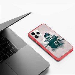 Чехол iPhone 11 Pro матовый Player number 2, цвет: 3D-красный — фото 2