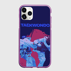Чехол iPhone 11 Pro матовый Taekwondo, цвет: 3D-фиолетовый