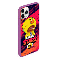 Чехол iPhone 11 Pro матовый Brawl Stars SALLY LEON, цвет: 3D-фиолетовый — фото 2