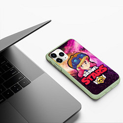 Чехол iPhone 11 Pro матовый Brawl Stars - Jessie, цвет: 3D-салатовый — фото 2