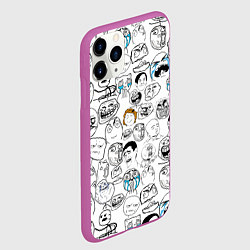 Чехол iPhone 11 Pro матовый МЕМЫ, цвет: 3D-фиолетовый — фото 2