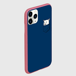Чехол iPhone 11 Pro матовый СМАДЖ В КАРМАНЕ, цвет: 3D-малиновый — фото 2