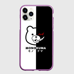 Чехол iPhone 11 Pro матовый Monokuma, цвет: 3D-фиолетовый