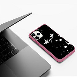 Чехол iPhone 11 Pro матовый АлисА, цвет: 3D-малиновый — фото 2