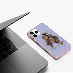 Чехол iPhone 11 Pro матовый Ariana Grande Ариана Гранде, цвет: 3D-розовый — фото 2