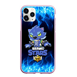 Чехол iPhone 11 Pro матовый BRAWL STARS LEON ОБОРОТЕНЬ, цвет: 3D-розовый