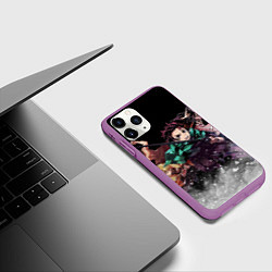 Чехол iPhone 11 Pro матовый KIMETSU NO YAIBA, цвет: 3D-фиолетовый — фото 2