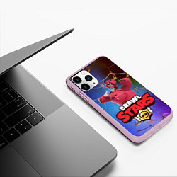 Чехол iPhone 11 Pro матовый Brawl Stars - Nita, цвет: 3D-розовый — фото 2