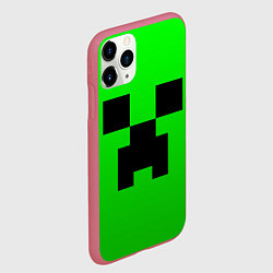 Чехол iPhone 11 Pro матовый MINECRAFT, цвет: 3D-малиновый — фото 2