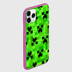Чехол iPhone 11 Pro матовый MINECRAFT, цвет: 3D-фиолетовый — фото 2