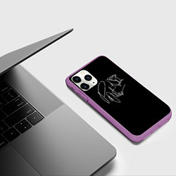 Чехол iPhone 11 Pro матовый ТИКТОКЕР - PAYTON MOORMEIE, цвет: 3D-фиолетовый — фото 2