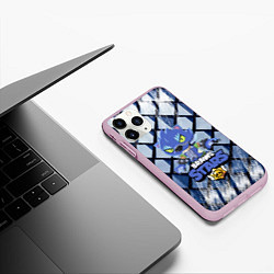 Чехол iPhone 11 Pro матовый BRAWL STARS LEON ОБОРОТЕНЬ, цвет: 3D-розовый — фото 2