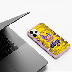 Чехол iPhone 11 Pro матовый BRAWL STARS BEA, цвет: 3D-розовый — фото 2