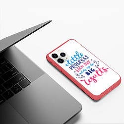 Чехол iPhone 11 Pro матовый Полезная мотивация для работы, цвет: 3D-красный — фото 2