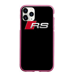 Чехол iPhone 11 Pro матовый AUDI RS, цвет: 3D-малиновый