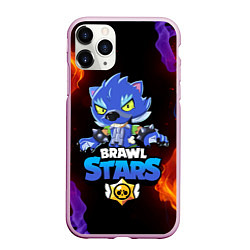 Чехол iPhone 11 Pro матовый BRAWL STARS LEON, цвет: 3D-розовый