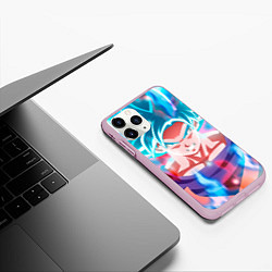Чехол iPhone 11 Pro матовый Гоку, цвет: 3D-розовый — фото 2
