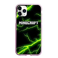 Чехол iPhone 11 Pro матовый MINECRAFT STORM, цвет: 3D-розовый