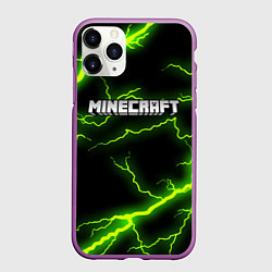 Чехол iPhone 11 Pro матовый MINECRAFT STORM, цвет: 3D-фиолетовый