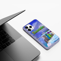 Чехол iPhone 11 Pro матовый Terraria, цвет: 3D-светло-сиреневый — фото 2