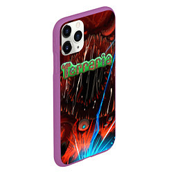 Чехол iPhone 11 Pro матовый Terraria, цвет: 3D-фиолетовый — фото 2