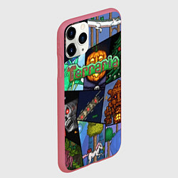 Чехол iPhone 11 Pro матовый Terraria, цвет: 3D-малиновый — фото 2