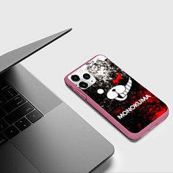 Чехол iPhone 11 Pro матовый MONOKUMA, цвет: 3D-малиновый — фото 2