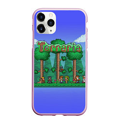 Чехол iPhone 11 Pro матовый Terraria, цвет: 3D-розовый