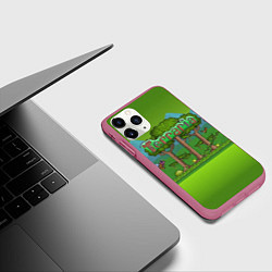 Чехол iPhone 11 Pro матовый Terraria, цвет: 3D-малиновый — фото 2