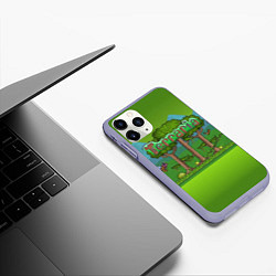 Чехол iPhone 11 Pro матовый Terraria, цвет: 3D-светло-сиреневый — фото 2