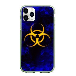 Чехол iPhone 11 Pro матовый BIOHAZARD, цвет: 3D-салатовый