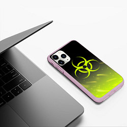 Чехол iPhone 11 Pro матовый BIOHAZARD, цвет: 3D-розовый — фото 2