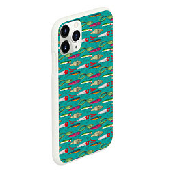 Чехол iPhone 11 Pro матовый Рыбацкие блесна, цвет: 3D-белый — фото 2