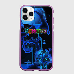 Чехол iPhone 11 Pro матовый Terraria, цвет: 3D-фиолетовый