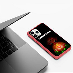 Чехол iPhone 11 Pro матовый UNDERTALE CHARA, цвет: 3D-красный — фото 2