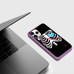 Чехол iPhone 11 Pro матовый UNDERTALE, цвет: 3D-фиолетовый — фото 2