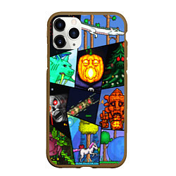 Чехол iPhone 11 Pro матовый Terraria allpic, цвет: 3D-коричневый