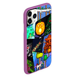 Чехол iPhone 11 Pro матовый Terraria allpic, цвет: 3D-фиолетовый — фото 2