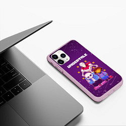 Чехол iPhone 11 Pro матовый UNDERTALE, цвет: 3D-розовый — фото 2