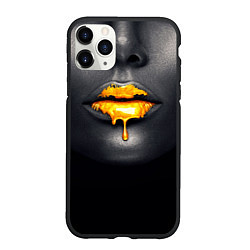 Чехол iPhone 11 Pro матовый Мода: Губы, цвет: 3D-черный