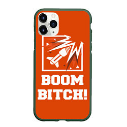 Чехол iPhone 11 Pro матовый Boom Bitch!, цвет: 3D-темно-зеленый