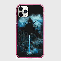 Чехол iPhone 11 Pro матовый Ктулху, цвет: 3D-малиновый