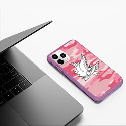 Чехол iPhone 11 Pro матовый LIL PEEP CRY BABY, цвет: 3D-фиолетовый — фото 2